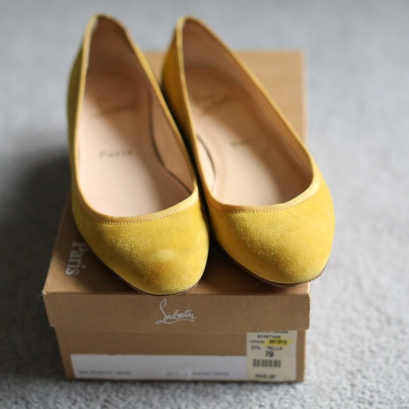 yellow suede flats